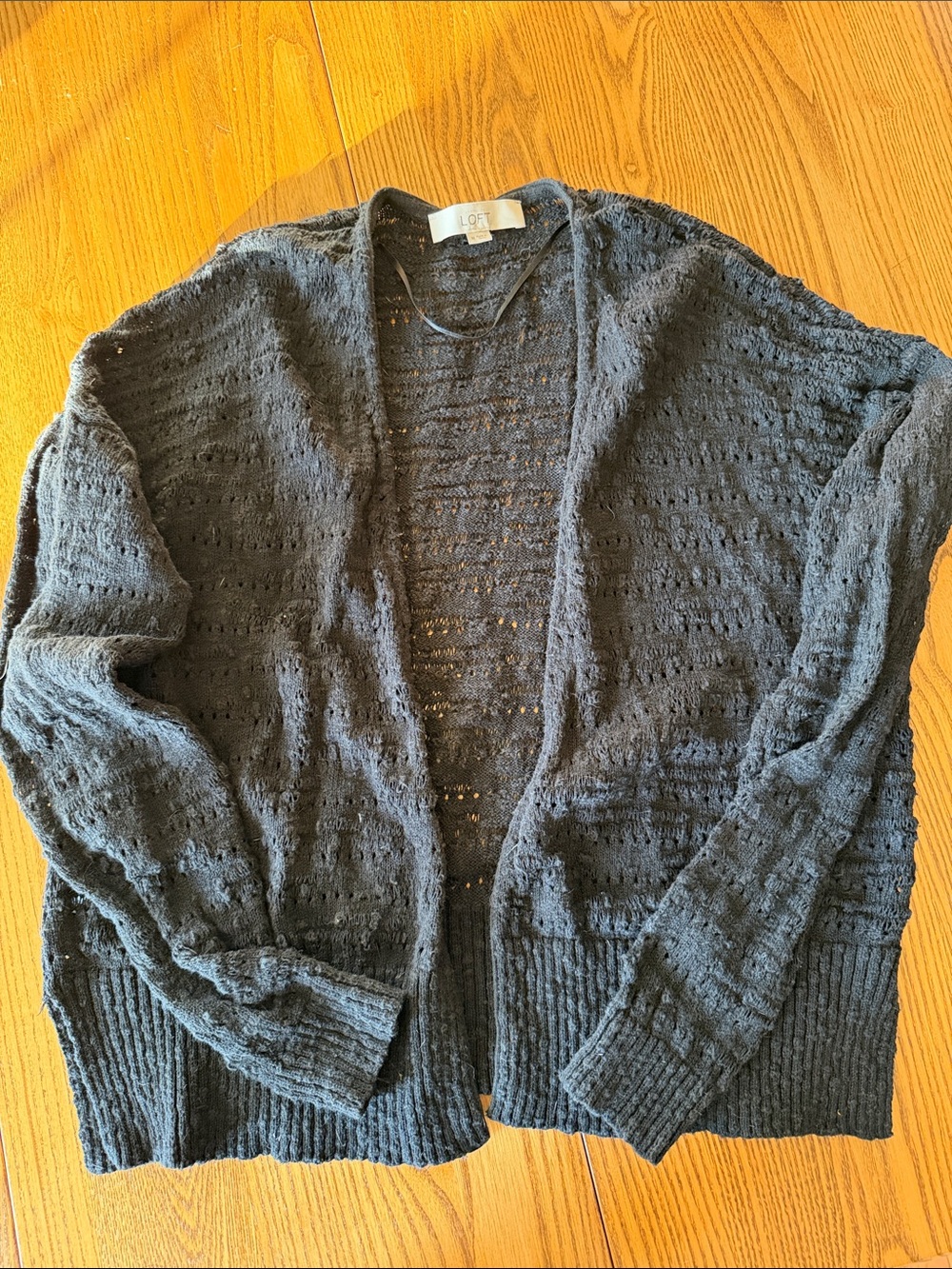Loft Open-Front black Cardigan Sweater